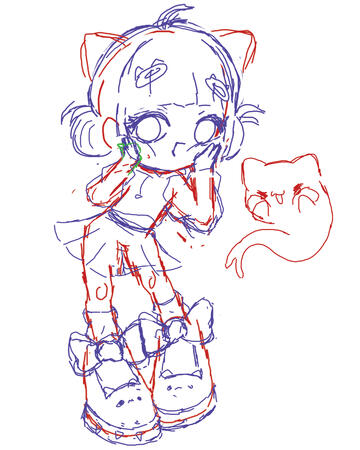 Cat Ghost Girl Sketch